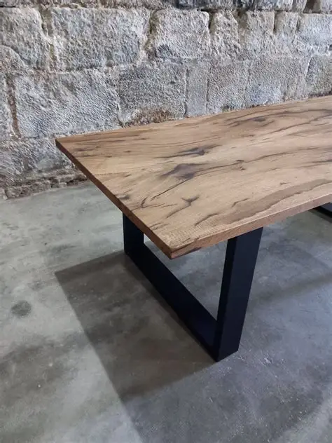 Table live-edge en chêne massif